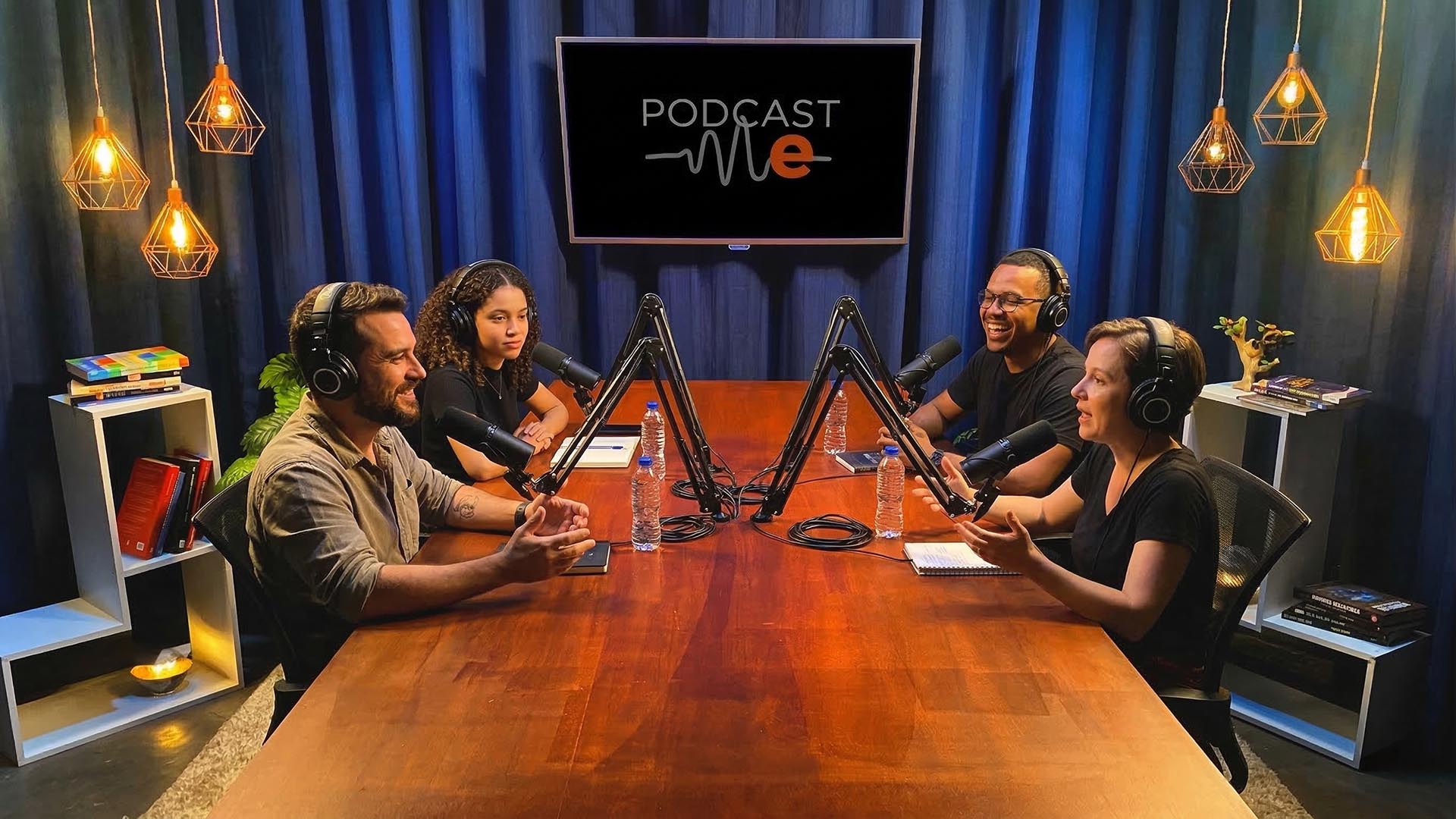 Gravação de Podcast em vídeo no estúdio em São Paulo